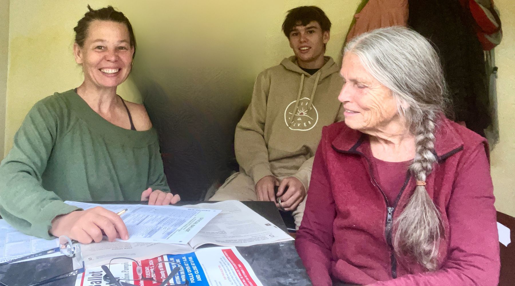 Voting with Mom and Son